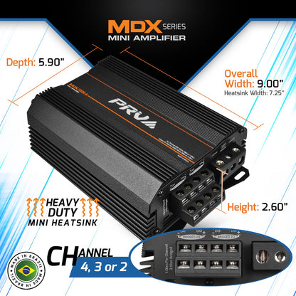 MDX2000.4 1 Ohm Mini 4 Channel Full Range Amplifier