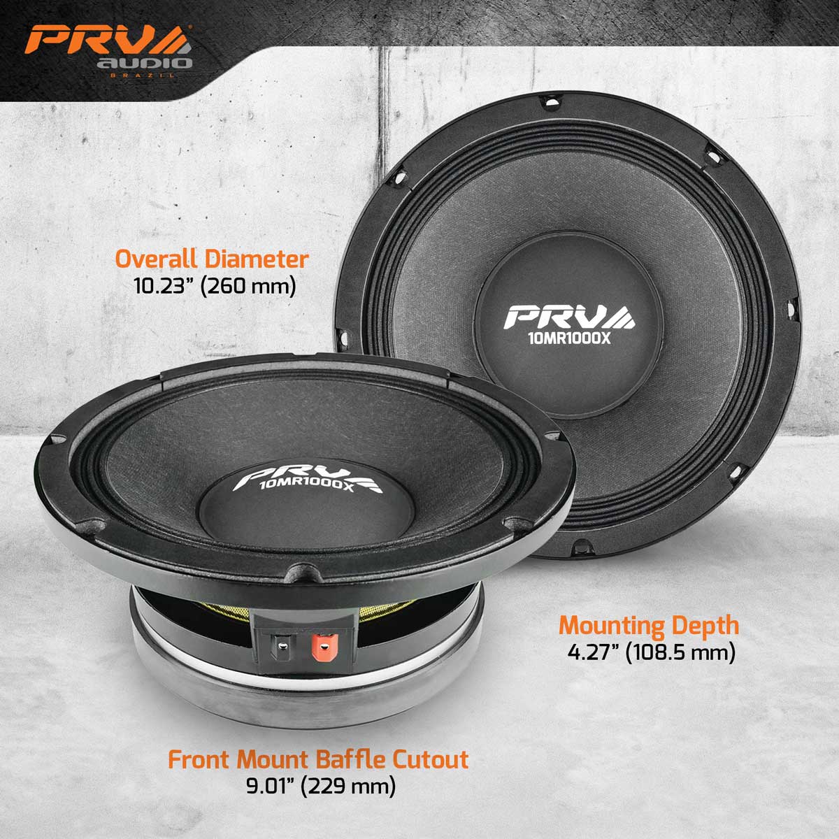 PRV AUDIO 10 Inch Midrange Speaker 10MR1000X