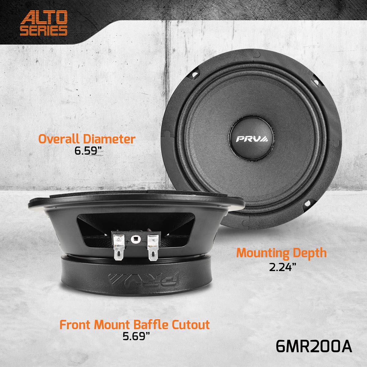 6MR200A PRV Audio 6.5 Midrange Speaker