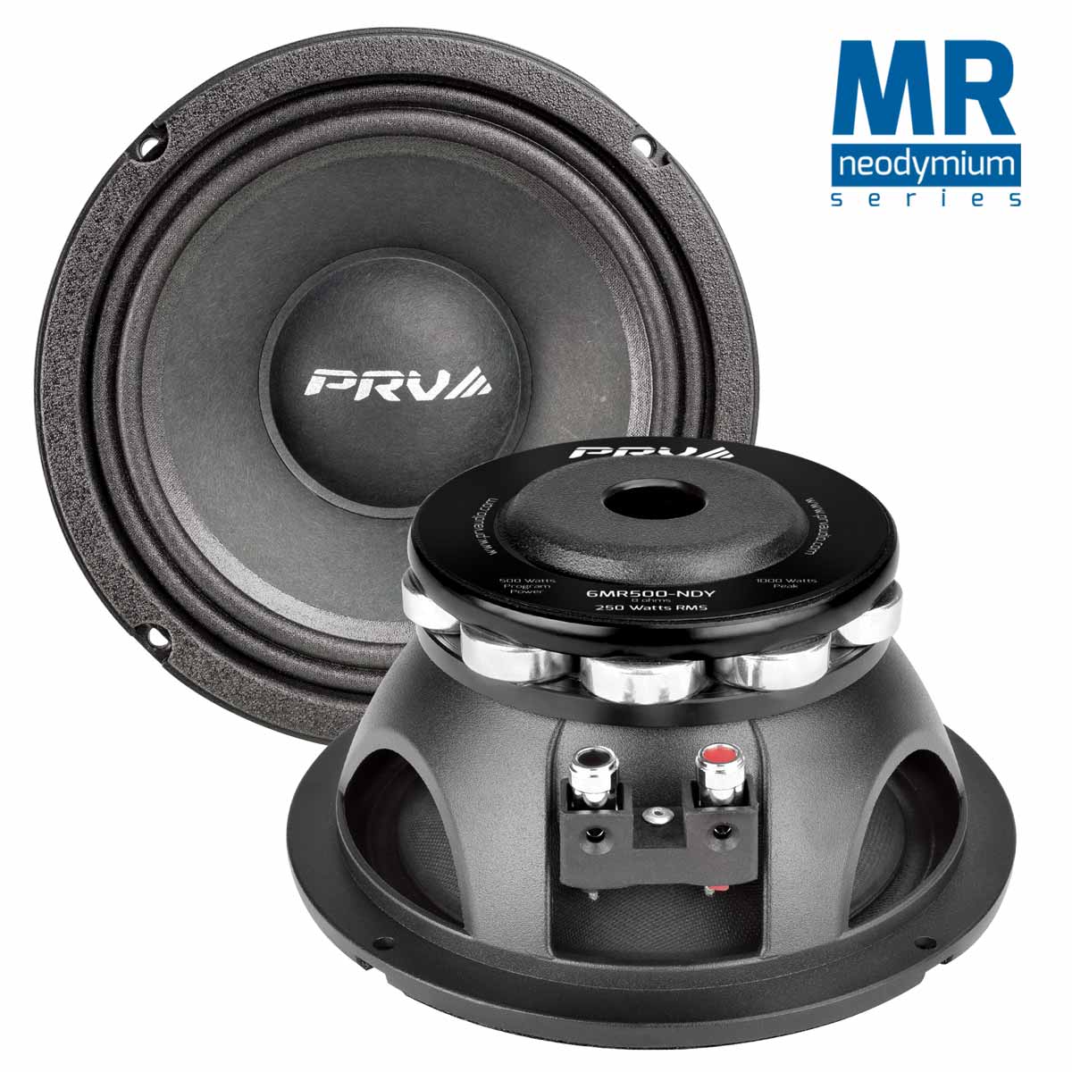 PRV AUDIO 6.5 Inch Midrange Speaker 6MR500-NDY 500 Watts 8 Ohm Neodymium Magnet