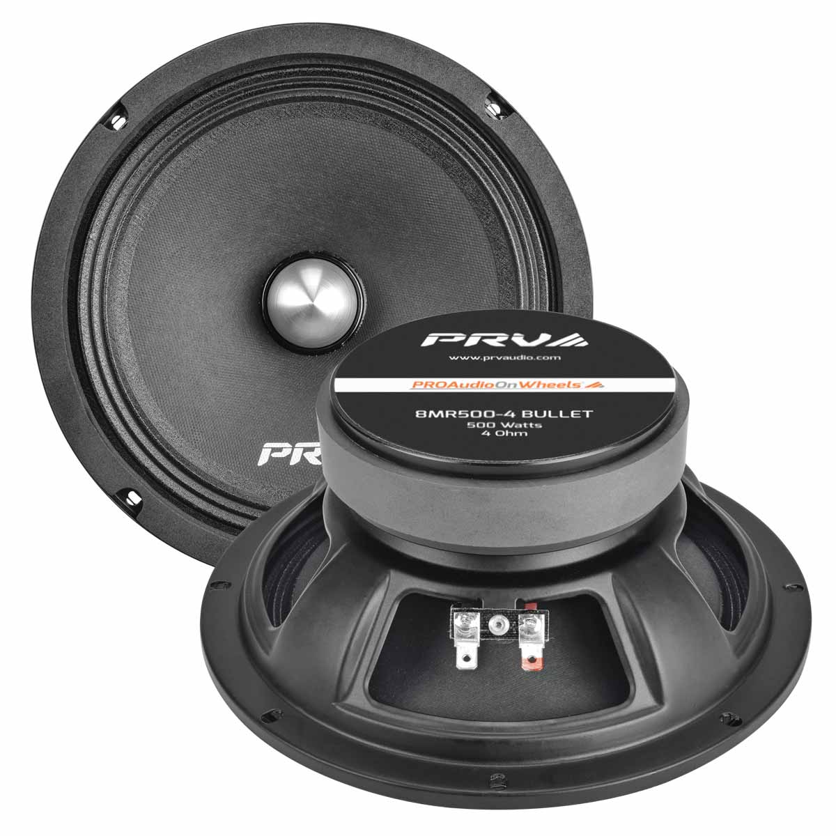 PRV AUDIO 8 Inch Midrange Speaker 8MR500-4 Bullet, 500 Watts Program Power, 4 Ohm