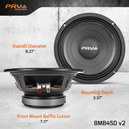 8MB450 v2 PRV 8" MIDBASS LOUDSPEAKER