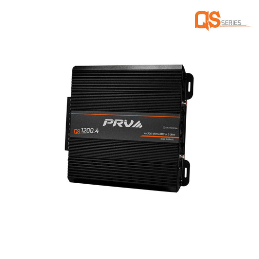 PRV Audio QS1200.4 2 Ohm Compact 4 Channel Car Audio Amplifier 4 x 310 Watts RMS at 2 Ohm