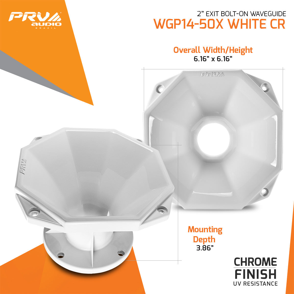 PRV WGP14-50X WHITE CR Waveguide