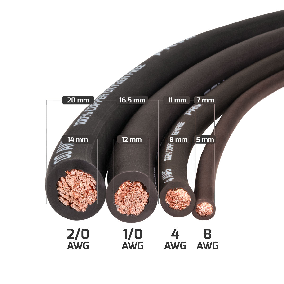 PW4AWG-BLACK 50ft Roll