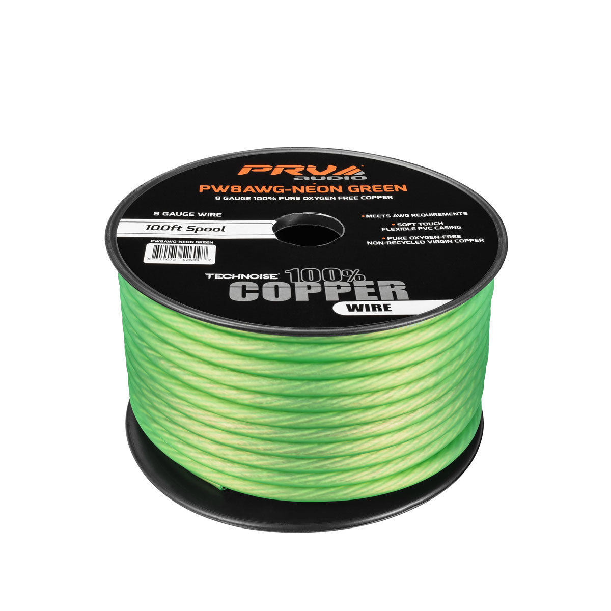 PW8AWG-NEON GREEN 100ft Roll