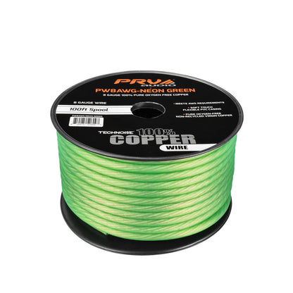 PW8AWG-NEON GREEN 100ft Roll