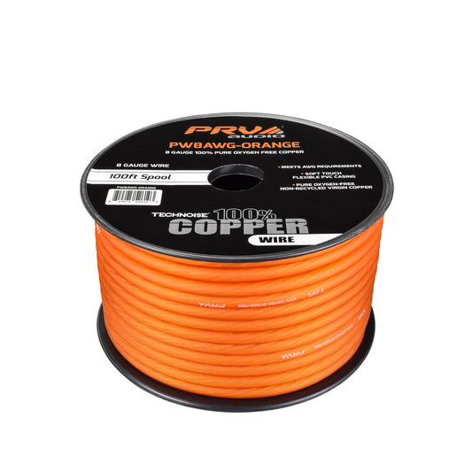 PW8AWG-ORANGE 100ft Roll