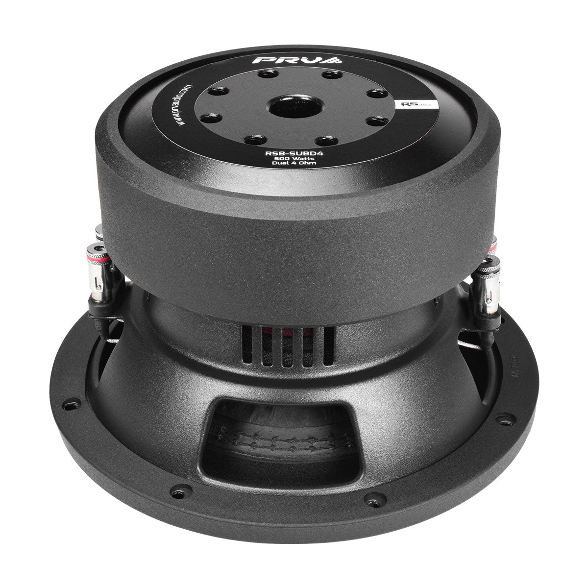 RS8-SUBD4  PRV 8” Car Subwoofer  Dual 4 Ohm 500 Watts