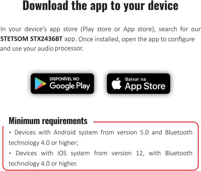 Stetsom STX 2436 Bluetooth DSP Crossover & Equalizer 4 Output Channel Full Digital Signal Processor 2.4