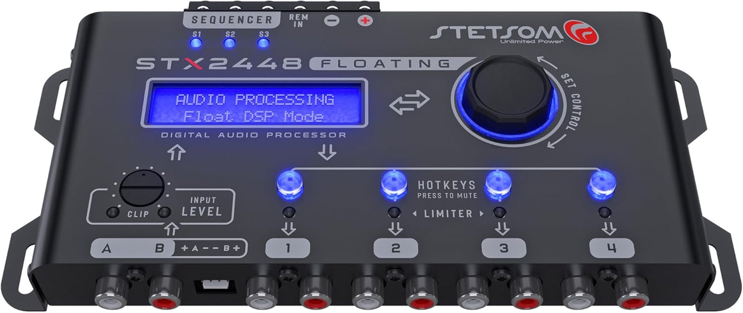 Stetsom STX2448 FLOATING Full Professional DSP Digital Signal Processor PRO, Crossover & Equalizer, Remote Sequencer 2.4