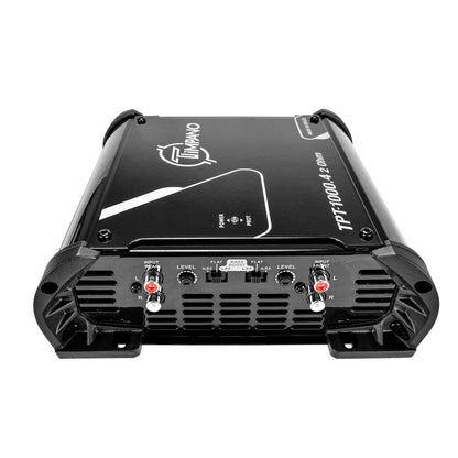 Timpano TPT-1000.4 Compact 4 Channel Car Audio Amplifier – 4 x 260 Watts at 2 Ohms