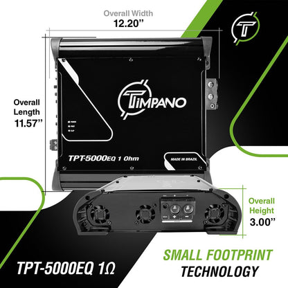 Timpano 5000 Watts Car Audio Amplifier Fullrange TPT-5000EQ 1 Ohm