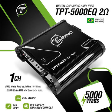 Timpano 5000 Watts Car Audio Amplifier Fullrange TPT-5000EQ 2 Ohm