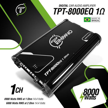 Timpano 1 Channel TPT-8000EQ 1 Ohm Car Audio Amplifier