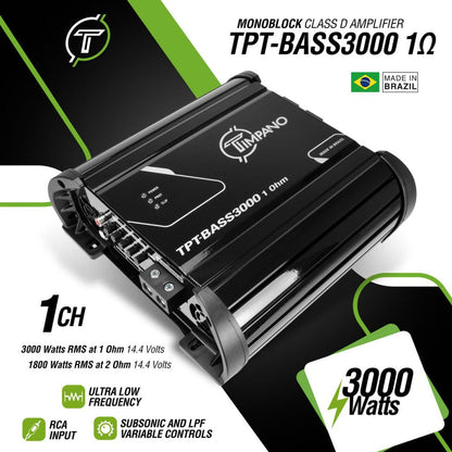 TPT-BASS3000 1 Ohm Timpano Bass Amplifier