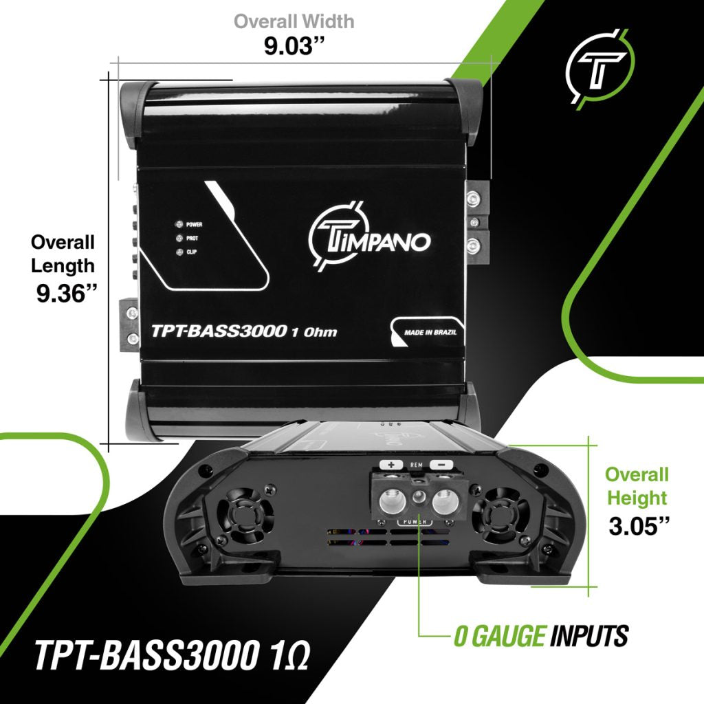 TPT-BASS3000 1 Ohm Timpano Bass Amplifier