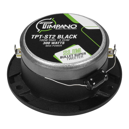 Timpano TPT-ST2 Black Slim Super Tweeter, 600 Watts 4 Ohm