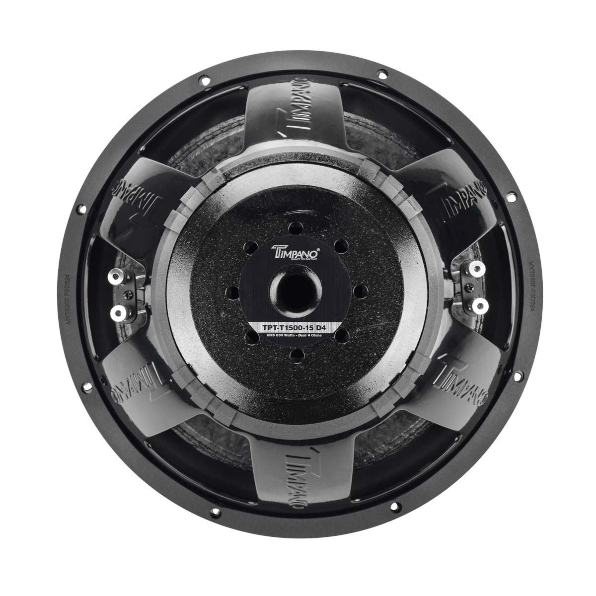 Timpano 15″ Car Audio Subwoofer 1600 Watts Dual 4 Ohm TPT-T1500-15 D4