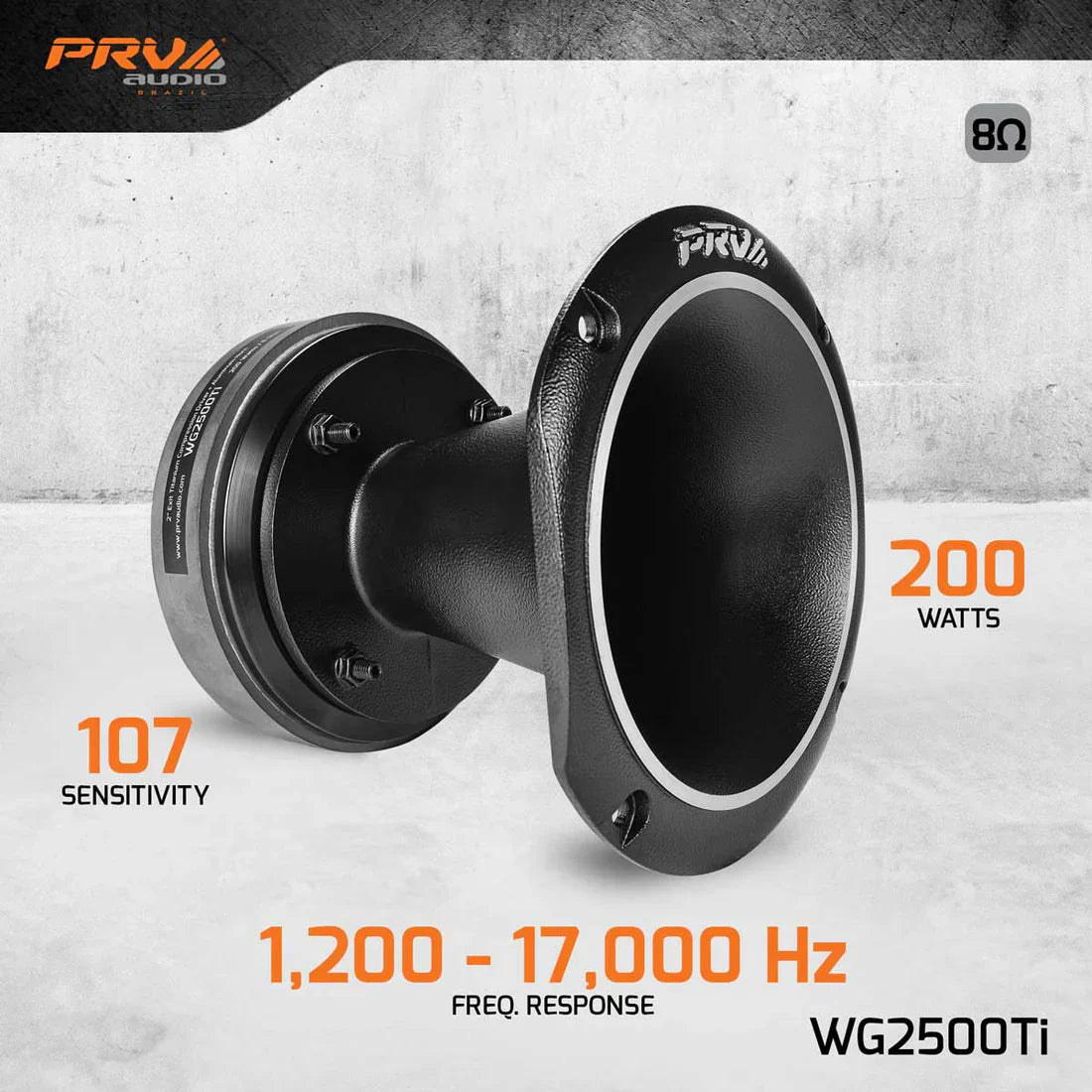 WG2500Ti PRV 2" Exit High Frequency Compression Driver With Horn