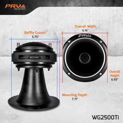 WG2500Ti PRV 2" Exit High Frequency Compression Driver With Horn